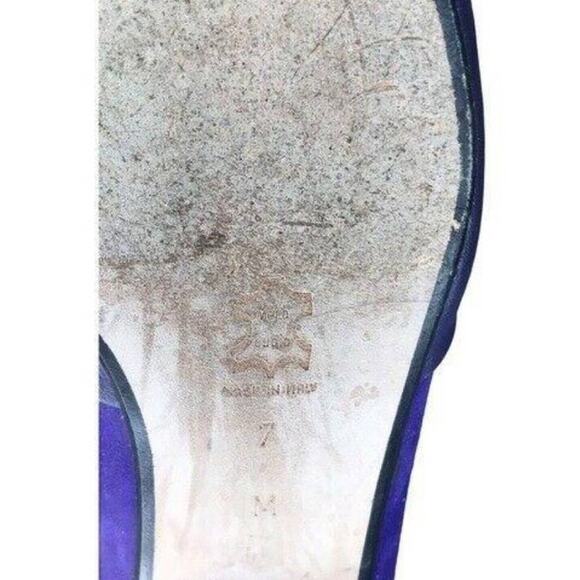 Via Garda Purple Leather Slip-On Loafers Made in Italy Size 7 - Picture 4 of 9